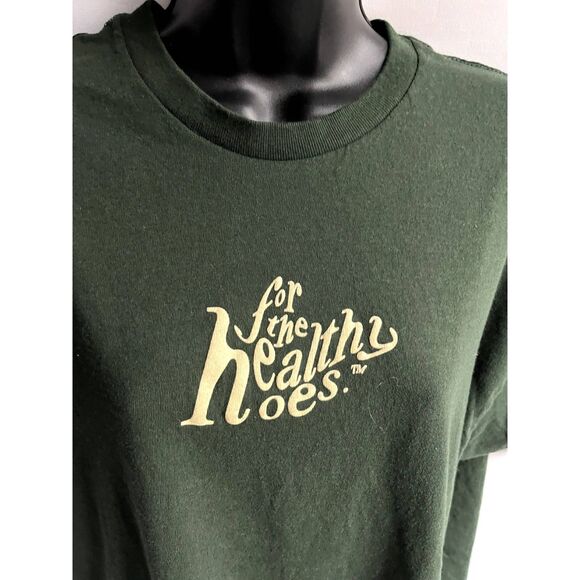 For the Health H*es Olive Green 100% Cotton T Shirt XL Short Sleeve Fitness Gym - Picture 2 of 9